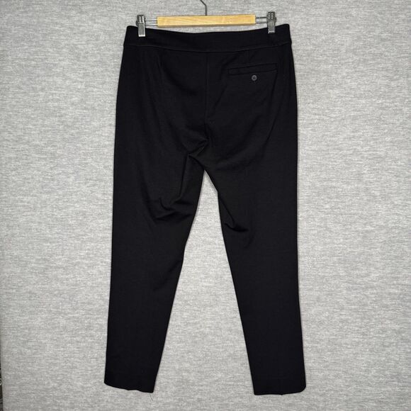 EILEEN FISHER Ponte Slim Pants‎ Size 8 Black Work Stretch Knit Viscose Nylon - Picture 4 of 6